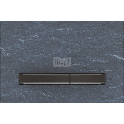 Przycisk uruchamiający Geberit Sigma50, przedni, łupek Mustang, przyciski: czarny chrom, prostokątny