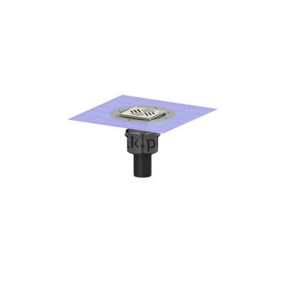 Wpust Ecoguss, DN70, odpł.pionowy, z nasadką Variofix i kratką/ramą nierdz. 138x138