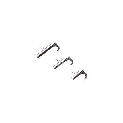 Hak do rur plastikowy pojedynczy - 12‑20/12‑26 L = 77 mm