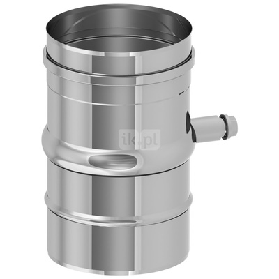 Rura z odpływem kondensatu JEREMIAS TN06110 200mm, długość 200 mm z mufą i korkiem 1/2