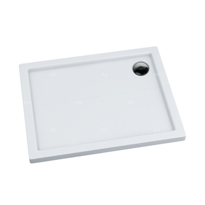 Brodzik akrylowy Caspar 70x90x5 cm, prostokątny z odpływem w narożniku