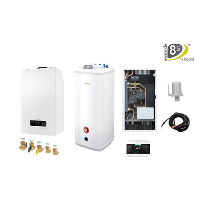 Pakiet z kotłłem kondensacyjnym EXCLUSIVE EVO X 25 R + KWADRO TOP 120 + CONNECT AT-BT LE