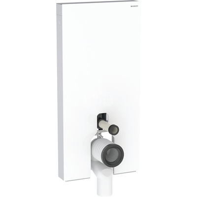 Moduł sanitarny do WC stojącego GEBERIT Monolith Plus, 1010 mm x 480 mm x 106 mm, front: biały, bok: aluminium