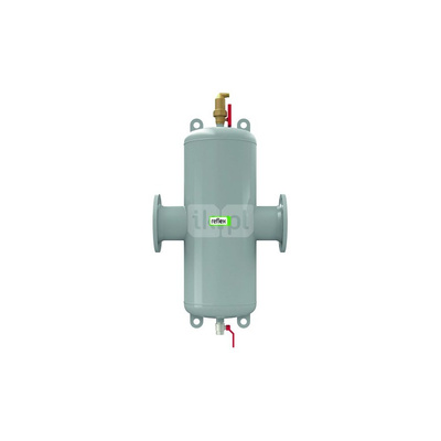 Separator mikropęcherzy REFLEX TW 323.9 R, 10 bar / 110'C, z kołnierzem rewizyjnym, kolor: szary