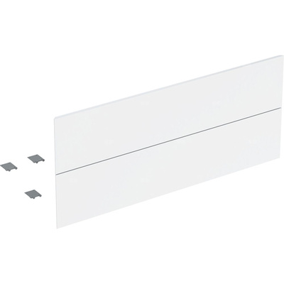Zestaw frontów szuflad (2 szt.) do dolnej szafki pod umywalkę z dwoma szufladami GEBERIT ONE, kol. biały wysoki połysk szer.1200 mm