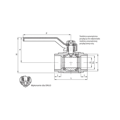 Zawór wodny PERFEXIM 1504 lut zewnętrzny 18 mm x lut zewnętrzny 18 mm
