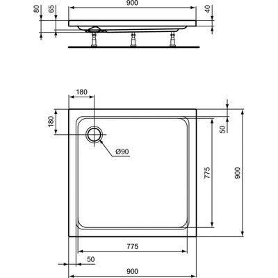 HOTLINE BRODZIK KWADRATOWY 90X90