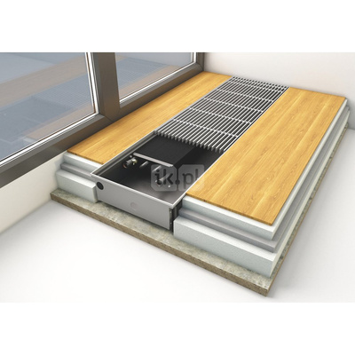 Grzejnik konwektorowy ZEHNDER Terraline, wym. 170 x 4800 mm, kolor czarny, moc 6200 W