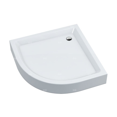 Brodzik akrylowy Eko 2.0 80x80x16 cm R55, półokrągły