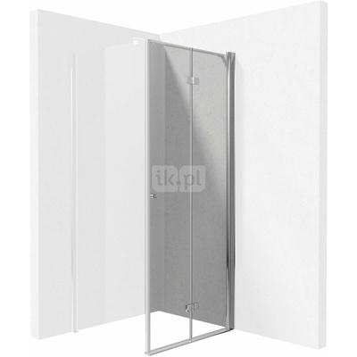 Drzwi składane kerria plus chrom 90 cm z powłoką, szkło totalwhite