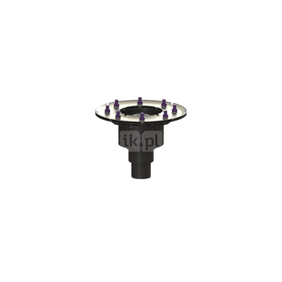 Korpus wpustu Ecoguss DN 50, odpł. pionowy, z kołnierzem dociskowym