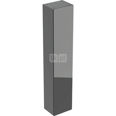 Wysoka szafka Geberit, z jednymi drzwiami: 36x180cm, Korpus: lava / lakierowany matowy, Front: lava / szkło błyszczące