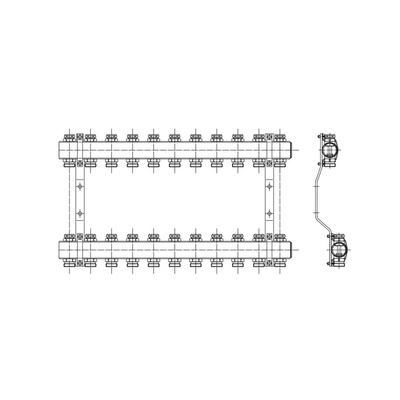 PHA-109 5-obwodowy PN10 Rozdzielacz CuZn