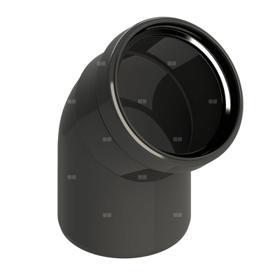PP kolano 45 st. DN 60 mm z uszczelką [EPDM] czarne