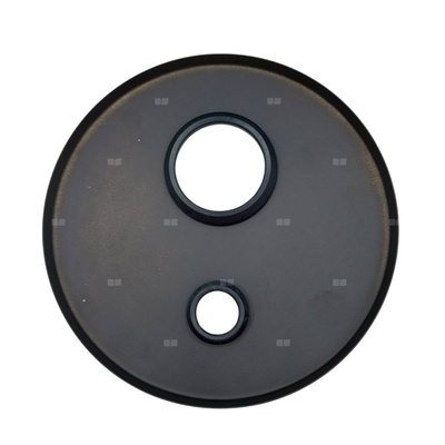 Maskownica do baterii podtynkowej z przełącznikiem okrągła, czarny
