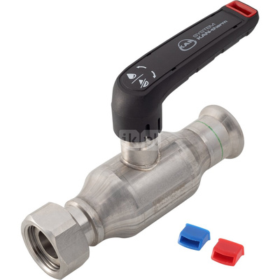 Zawór kulowy z półśrubunkiem z płaskim uszczelnieniem GW Inox - 15 G3/4"