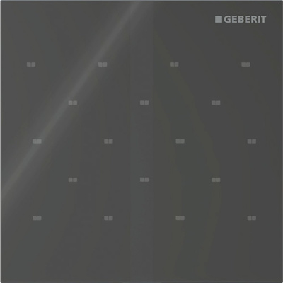 Elektroniczny zawór spłukujący Geberit do pisuaru, zasilanie 230V, Typ 40, szkło czarne, prostokątny