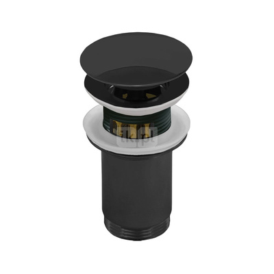 Zestaw odpływowy do umywalki PERFEXIM SPPMK03OW czarny mat 2 3/4'', przycisk duży okrągły wypukły