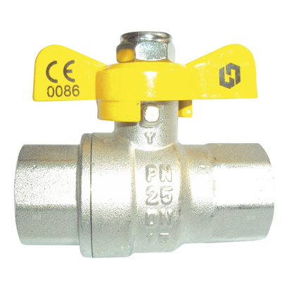 Kurek kulowy gazowy z pokrętłem motylkowym z gwintem z GW/GW