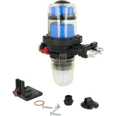 Filtr olejowy AFRISO FloCo-Top-1C Si zintegrowany z odpowietrznikiem fi 3/8'' x 3/8'' GW x GZ, z wkładem plastikowym, maks. przepływ 100 l/h