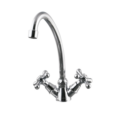 Bateria umywalkowo-zlewkozmywakowa Roma chrom