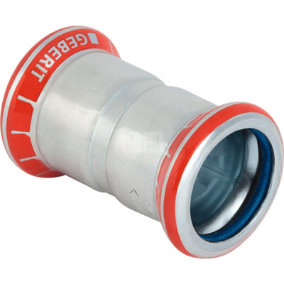 Mufa GEBERIT Mapress C-Stahl FKM, stal (ocynk galwaniczny/elektrolityczny) (ocynk), 18 mm, DN 15 x 18 mm x DN 15 (MZ), (głębokość: 4 mm) z uszczelką