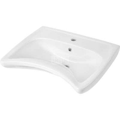 Umywalka vital biała wisząca, 60 cm z przelewem