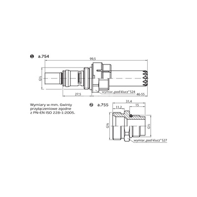Przepływomierz A.754 TV 1/2" (0-5l/min.)
