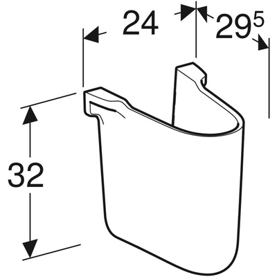 REKORD Półpostument umywalkowy