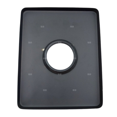 Maskownica do baterii podtynkowej bez przełącznika kwadratowa, czarny