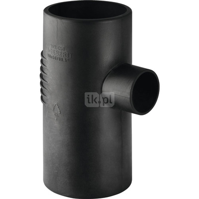 Trójnik GEBERIT Silent-db20 88.5' PE 110 mm x 56 mm x 110 mm (króciec z tworzywa sztucznego do spawania/zgrzewania x króciec z tworzywa sztucznego do spawania/zgrzewania x króciec z tworzywa sztucznego do spawania/zgrzewania), kolor czarny