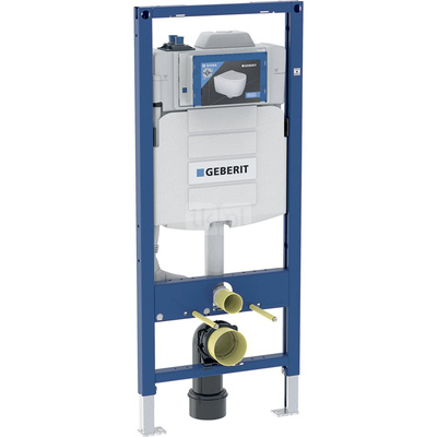 Element montażowy Geberit Duofix do wiszących misek WC, 120 cm, ze spłuczką podtynkową Sigma 12 cm, ze spłukiwaniem higienicznym HS50, dwa przyłącza wody