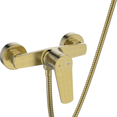 Bateria natryskowa z zestawem natryskowym Alonia złoto szczotkowane