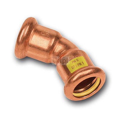 Łuk 45' SANHA Press Gas, Cu, 22 mm (zw x zw)