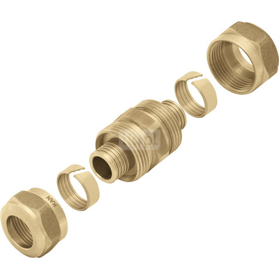 Złączka mosiężna skręcana do rur PEXA/PEXC/PERT - 14x2.0