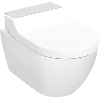 Urządzenie WC z funkcją higieny intymnej Geberit AquaClean Tuma Comfort, wisząca miska WC: Miska ustępowa: biały / KeraTect, Panel dekoracyjny: stal nierdzewna szczotkowana