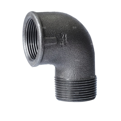 Kolano nakrętno-wkrętne czarne 1/2'' A4 STRONG_S