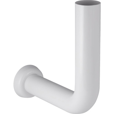 Rura spłukująca 90st. wysokozawieszona, z rozetką, biały-alpin