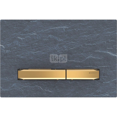 Przycisk uruchamiający Geberit Sigma50, przedni, łupek Mustang, przyciski: mosiądz, prostokątny