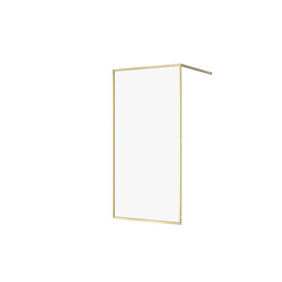 KABINA PRYSZNICOWA WALK-IN LARGA ZŁOTA MAT 100X200 SZKŁO TRANSPARENTNE