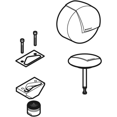 Zestaw wykończeniowy Geberit do zestawu odpływowo-przelewowego do wanien i brodzików d52: Chrom błyszczący