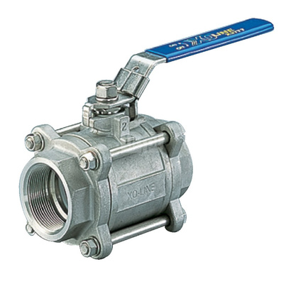 Typ X3777S - zawór odcinający kulowy z napędem ręcznym, przyłącza do wspawania gniazdowego, korpus trzyczęściowy, Pnom 6,3 MPa, tmax=200 st.C. 1/4''