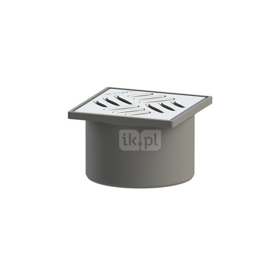 Kratka KESSEL kwadratowa ze stalowai nierdzewnej 120x120mm do wpustu