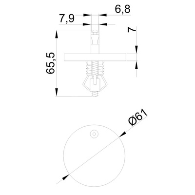 ZAWIAS DO DESKI WOLNOOPADAJACEJ TINOS - 1 SZT.