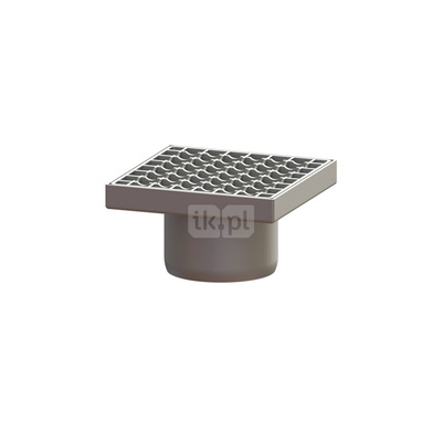 Kratka KESSEL kwadratowa ze stalowai nierdzewnej 200x200mm do wpustu