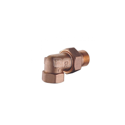 Złączka grzejnikowa kolankowa, mosiężna (śrubunek) 1/2" z oringiem