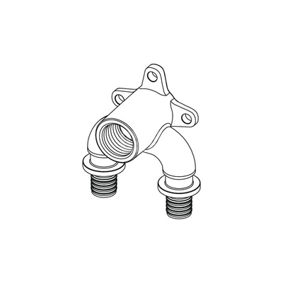 Kolano naścienne 90' TECE flex, brąz, 16 mm x 1/2'' (zz x GW), 16 mm