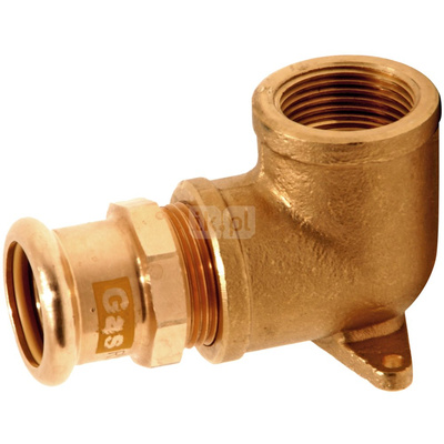 Kolano ścienne z uszami GW Copper Gas - 18 Rp1/2" L = 44 mm