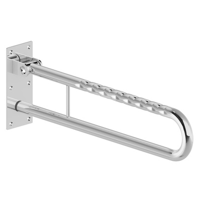 Poręcz ścienna Koło Lehnen Funktion, uchylna, L60cm, stal nierdzewna falista