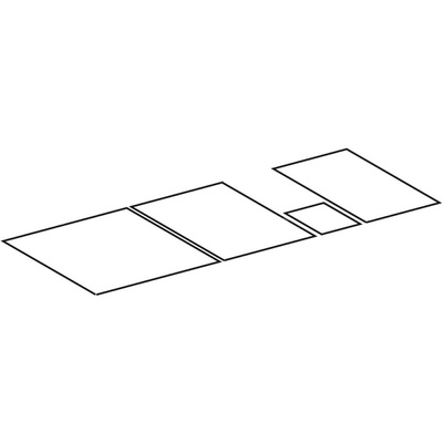 Zestaw mat antypoślizgowych Geberit do szafki pod umywalkę wpuszczaną w blat myDay (5 szt.)